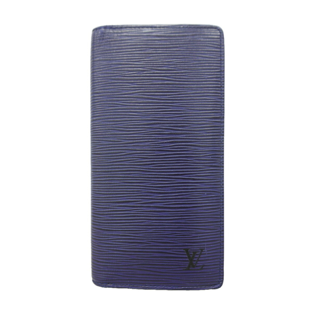 Louis Vuitton Epi Monogram Eclipse Portefeuille Brazza Long Wallet M81371 Nav...